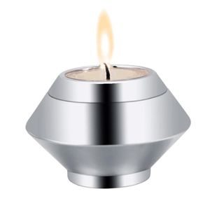 Stainless steel oval cremation jewelry Human pet ashes cremation urn funeral memorial candle holder ashes jar339C