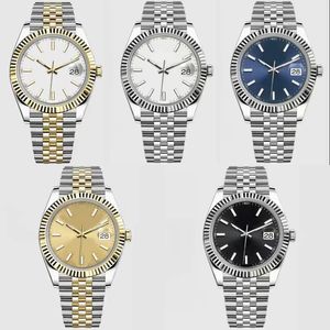 41mm AAA watch calendar datejust mens watches stainless strap black white dial plated silver gold orologi 2813 movement luxury fashion watch business SB027 B4