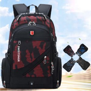 Rucksack, wasserdicht, für Damen, 17-Zoll-Laptop-Rucksack, Schultaschen für Mädchen, USB-Ladetasche, modischer Rucksack, Herren-Reiserucksack, männlicher Mochila