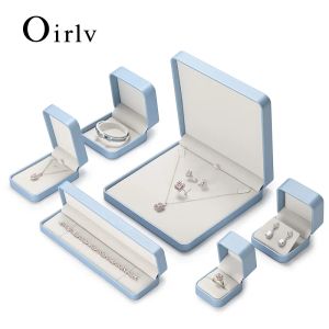 Rings Oirlv Luxury Jewelry Couple Ring Box For Engagement Wedding Ring Box Birthday Jewerly Pendant Bracelet Necklace Display Gift Box