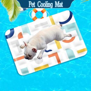 Mats Pet Dog Cooling Mata lodowa matka Puppy Chłodzenie PAS Pies Pies Pies Pies Akcesoria Letnia koc podłogowa Mata Pet Paska lodowa dla małego medium