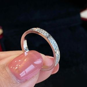 Cristalli multisize anello argento pescato per donna in lega di Natale zircone promessa brillante diamante rosa dorata golden amanti dell'amore moderno ZB019 E4