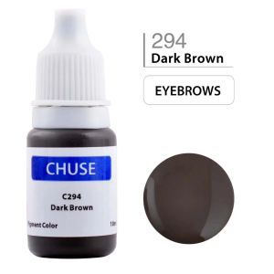 Inks CHUSE Permanent Makeup Ink Eyeliner Tattoo Ink Set Eyebrow Microblading Pigment Professional 10ML Dark Brown C294