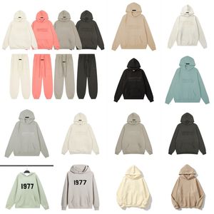 Essentialhoodie Men Designer Sweatshirtsファッションフーディー女性服プルオーバーの袖なしOネックレタープリントグリーンオーバーコートストリートウェアホワイトドレス