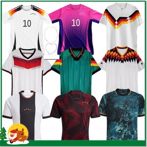 2023 2024 Alemanha Futebol Jerseys Hummels Kroos Gnabry Werner Draxler Reus Muller Gotze 2014 Camisa de Futebol Homens Mulheres / Kit Infantil Fãs Jogador Versão