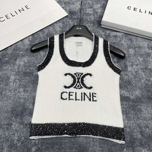 Early Spring New Niche Design Silver Yarn Jacquard Letter Vest