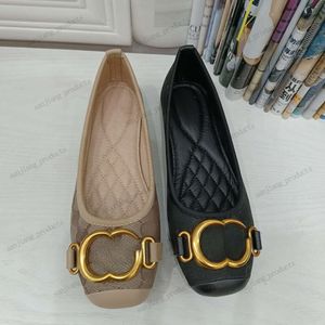 scarpe classiche da donna basse Scarpe eleganti con fibbia in metallo G Scarpe casual da barca da ballo in pelle da donna Ciabatte Princetown ragazze Stampate Trample Lazy Slides mocassini da guida Taglia grande 35-42