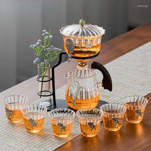 TeAware Setleri Yaratıcı çaydanlık cam otomatik çay yapmak ev kokulu set infüzer içme üreticisi ısıya dayanıklı gl