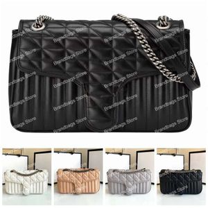 Marmont Bags Designer Chain Shoulder Bag Crossbody Bags Leather Fashion Classic Cross Body261Q