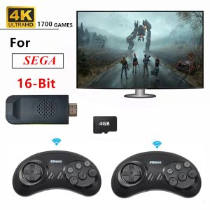 Console console per videogiochi a 16 bit incorporato in oltre 1700 giochi Dual Wireless GamePad TV Stick Game Stick per i giochi SEGA FC