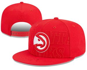 Atlanta'Hawks''ball Caps Casquette 2023-24 unisex mode bomull baseball cap snapback hatt män kvinnor sol hat broderi vår sommar mössa grossist a7