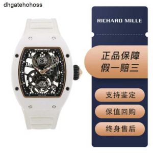 Richarmills tittar på schweiziska mekaniska klockor Mills RM1701 Hollow Blank Ceramic Side Gold Tuo svänghjul Mens Fashion Leisure Business Sports Machinery Wristw FRJ