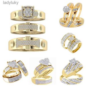 Solitaire Ring Jewelry ofertas 3 PC/세트 간단한 링 세트 컬렉션! 여성 결혼 파티 전체 판매를위한 로맨틱 하트 지르콘 링 세트 240226