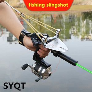 Jakt slingshots skjuter fiskslingbotning skjutande fiskeslingbåge båge pil skjuter kraftfull fiske fångar fisk hög hastighet jakt yq240226