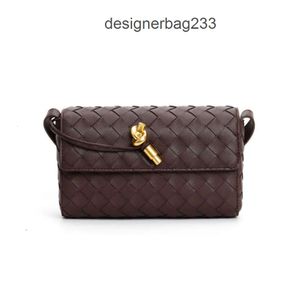 Leichtes Leder einzelne kleine Mini-Damentasche Luxus Andiamo Square Crossbody Horizontale Venets Geldbörse gewebte Bottegs Casual Schulter Lady Taschen Brieftasche E9O9