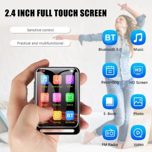 Speakers 2022 New Bluetooth 5.0 MP3 Player 2.4 Inch Full Touch Screen Builtin Speaker With Ebook FM Radio Voice Recorder Video Playback