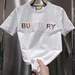 Broderi tryckning Buryess t shirt casual mms t shirt med monogrammad tryck kort hylsa topp till salu lyxiga mens hip hoppkläder bomull jiduo asiatisk storlek s-xxxxxl