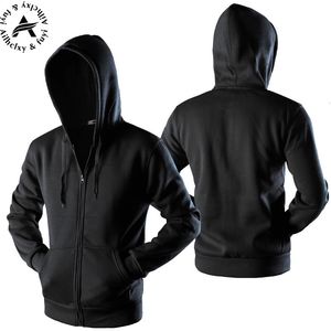 Plain Mens Zip Up Hoody Jacket Sweatshirt Hooded Zipper male Top Outerwear Black Gray Boutique men 240226