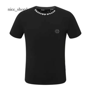 philip plein shirt Pp Men's T-shirts Original Design Summer Shirt Plein T-shirt Pp Cotton Rhinestone Shirt Short Sleeve 123 Black White Color 6569 phillip plein