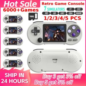 Oyuncular 15pcs S7 Handheld Game Console 3inch IPS Retro Oyunlar 6000 Oyun Oyuncu Taşınabilir Video Oyun Konsolları 3D Rocker Destek AV Çıkışı