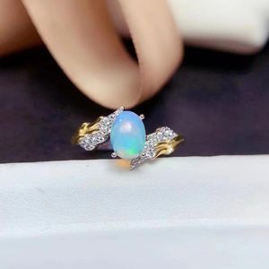 Klusterringar dating 925 sterling silver 18k guldplätering 5mm 7mm naturliga opal smycken ring för kvinnor