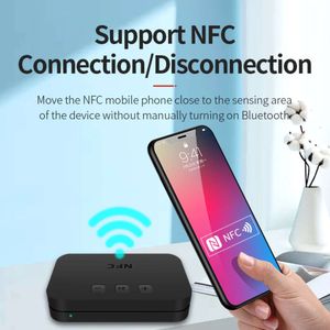 New NFC Audio 3.5mm AUX Car Speaker Receiver RCA Bluetooth Adapter