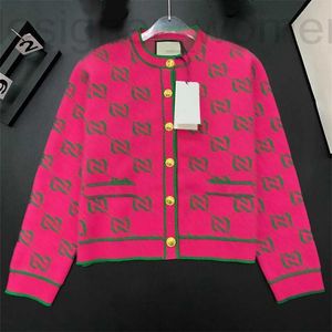 Sweaters Designer Fashionable Women Cardigan Soft Cashmere Knit Tops Button Cardigans Design Green Striped Letter Decoration Fall Personality Sweater 46AZ