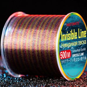 Linee 500m Lenza da pesca maculata super resistente 3D Linea maculata invisibile Monofilamento Linea principale in nylon Attrezzatura da pesca alla carpa