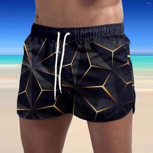 Shorts masculinos Mens Swim Trunks com forro de compressão Running Pockets Roupas para homens Work Out Indoor House