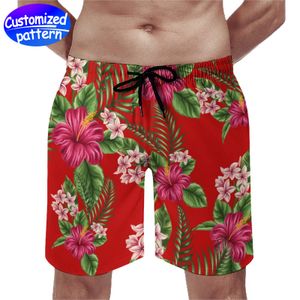 Pantaloni da spiaggia da uomo personalizzati con tasca resistente Traspirante, confortevole, non facile da pilling, coulisse foderato con tessuto a rete, design sciolto, casual, velluto pesca, 170 g rosso