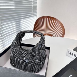 Borsa con diamanti di alta qualità Borsa per banchetti con diamanti caldi per l'industria pesante Borse a tracolla firmate da donna Borse da pranzo alla moda Borse con cinturino da polso