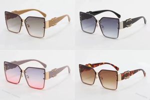 Óculos de sol de moda de luxo para homens mulheres verão 2024 designer artesanal meio aro retro óculos estilo anti-ultravioleta grosso metal quadrado quadro caixa aleatória 95047