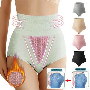 Kvinnors trosor plus size Cotton Woman Everyday Briefs sömlös höftlyftning Formewear Tummy Control Underpanties Honeycomb Warm Panty