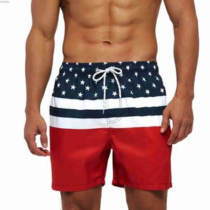 Men's Shorts Quick-drying swimwear men beach shorts mens swimming trunks suit bath man holiday shorts quarter-print swimming trunk swimsuit 240226