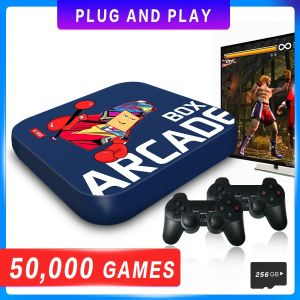 Konsoler Arcade Box Video Game Console för PS1/DC/N64 50000+Game Game Box Plug and Play Game Console 4K HD Display Emulator Console