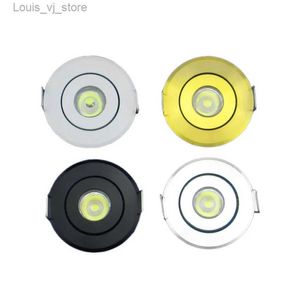 Downlights 10st 110V 220V LED minitak Spot Light Lamp Dimble 1W 3W Inbäddad mini Downlight WhiteBlackSilver inklusive Drive YQ240226