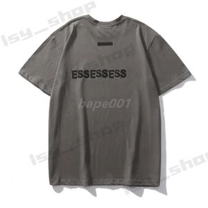 Esse Tshirt Mens T Shirt Off White Designer T Shirts Summer Fashion Simplesolid Czarna litera druk Para Top Białe mężczyźni koszula swobodne luźne kobiety 675