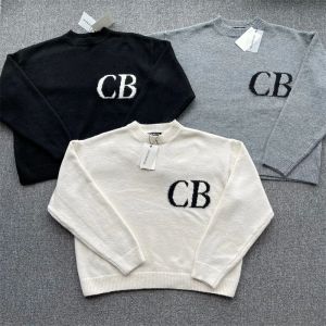 Übergroßer Cole Buxton-Pullover für Herren und Damen, 1:1, beste Qualität, schwarz-graue Sweatshirts, Strick-Jacquard-CB-Buchstabendruck, lässiger Modepullover