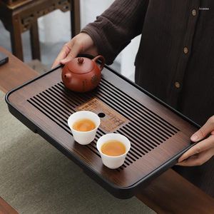 Tea Trays Set Simple Tray Household Japanese Round Bamboo Melamine 1pc