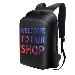 Rucksack Frauen Männer Outdoor Walking Billboard Wifi Taschen LED-Display Rucksack Business Reise Laptop Tasche Multifunktions Schule Tasche