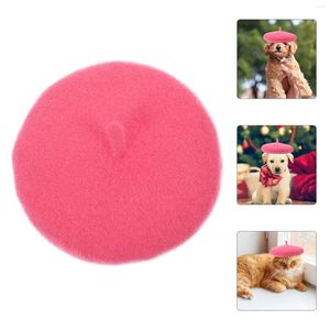 Dog Apparel Pet Beret Dreses Cap Birthday Hat Berets Headwear Wool Cat Headdress Cartoon Accessory