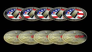 5st Non Magnetic Crafts Challenge Coin Operation Enduring DOM Combat Veteran Oif Bronze Plated Miliatry24976968854