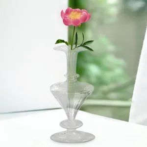 花瓶ガラス花瓶モダンなシンプルなフラワーポットフラワーアレンジテーブルテレビキャビネットオフィスベッドルームの入り口の家の装飾用のセンターピース