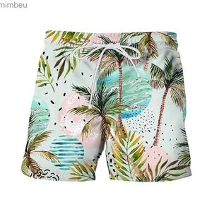 Men's Shorts Palm Tree Motif 3D Printed shorts Man/ Women Casual Fashion Beach Pants Mens Loose Short Pant Summer Oversized Unisex Clothing 240226