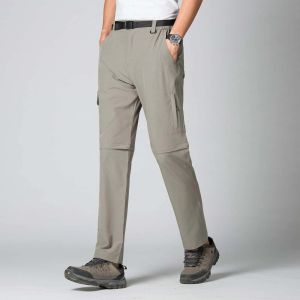 Pantolon Erkekler için Sıradan Eşpitler 2023 Yaz Sonbahar Hızlı Kurutma Pantolon Çıkarılabilir İki Parçalı Pantolon Gevşek Yürüyüş Pantolon Erkek Giysileri