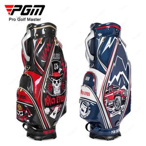 Çantalar PGM Moo Gözler Erkekler Golf Çanta Standart Çanta Sabit Olan 13 PCS Kulüpleri Su Geçirmez Kristal Deri 3D İşlemeli QB112 230814