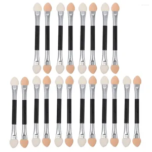 Makeup Brushes 30 Pcs Eye Shadow Stick Double-sided Applicator Head Eyeshadow Tools Aluminum Girl Brush