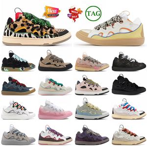 Designer di lusso di alta qualità Casual Lavinss Scarpe in pelle Curb Pelle di vitello Gomma Nappa Sneakers Donna Uomo All'ingrosso Scarpe da ginnastica con piattaforma alta