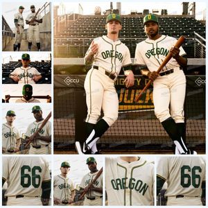 Uniformi personalizzate della maglia da baseball del ritorno al passato degli Oregon Ducks del 1954 Personalizza qualsiasi nome Qualsiasi numero Tutti i punti Uomo Donna Gioventù