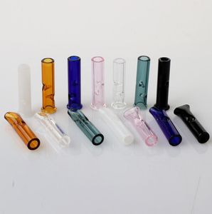 DHL 6mm 8mm Flat Round Mouth Glass Filter Tips For Tobacco RAW Rolling Papers Cypress Hill Cigarette Glass Smoking Feel Drip Ti7726469